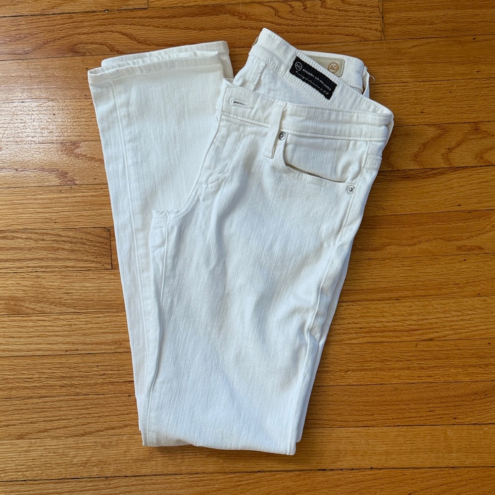 AG Adriano Goldschmied Women's Skinny Jeans in White the Stilt Cigarette Leg